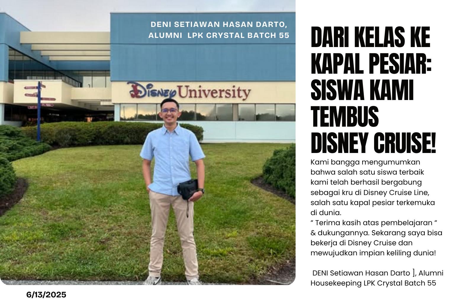 Dari Kelas ke Kapal Pesiar: Siswa Kami Tembus Disney Cruise!